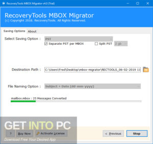 RecoveryTools MBOX Migrator 2021 Free Download