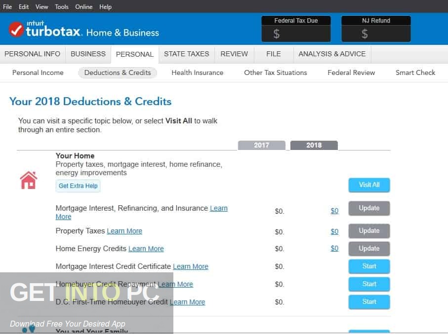 Intuit TurboTax Individual 2021 Home & Business Free Download